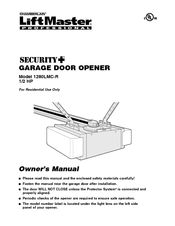 Chamberlain LiftMaster Professional Security+ 1280LMC-R Owner's Manual