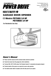 Power Drive PD758DS 3/4 HP Owner's Manual