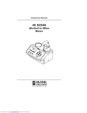 Hanna Instruments HI 83540 Instruction Manual
