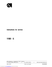 Duerkopp Adler 1180-5 Instructions For Service Manual