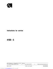 Duerkopp Adler 4180-5 Instructions For Service Manual