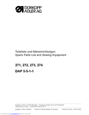 DURKOPP ADLER DAP 5-5-1-1 Spare Parts