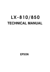 Epson LX-850 Technical Manual
