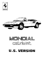 Ferrari 1984 Mondial Cabriolet U.S. Owner's Manual