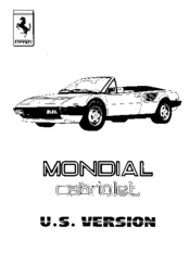 Ferrari 1985 Mondial Cabriolet U.S. Owner's Manual