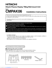 Hitachi CMPAK06 Installation Instructions Manual