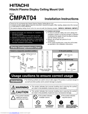 Hitachi CMPAT04 Installation Instructions Manual