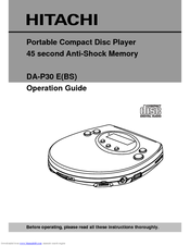 Hitachi DA-P30 E Operation Manual