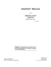 Heathkit Heathkit HD-1481 Operation Manual