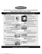 Hotpoint FIRST EDITION WMA9 Instructions For Installation And Use Manual