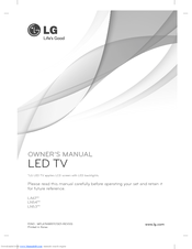 LG 47LN540V Owner's Manual