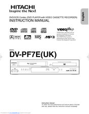 Hitachi DV-PF7E Instruction Manual