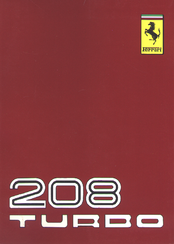 Ferrari 208 TURBO Owner's Manual