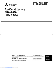 Mitsubishi Mr.Slim PKA-A-GA Installation Manual