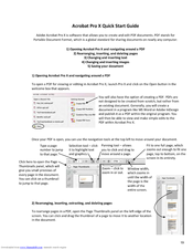 Adobe 09972554AD01A12 - Acrobat Pro - Mac Quick Start Manual