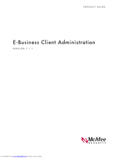 McAfee E-Business Client Product Manual