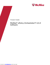 Mcafee EPOCDE-AA-BA - ePolicy Orchestrator - PC Product Manual