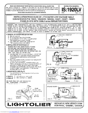 Lightolier Lytecaster 1920LV Instructions For Maintenance Reference