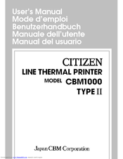 Citizen CBM1000II Type 2 User Manual
