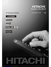 Hitachi L37VC04U Instructions For Use Manual