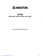 Ariston TC720 User & Installation Instructions Manual