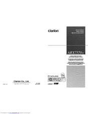 Clarion ProAudio ARX7570z Owner's Manual