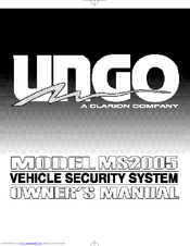 Clarion UNGO MS2005 Owner's Manual