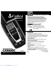 Cobra MICROTALK CXR800C Owner's Manual