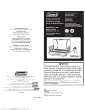 Coleman 9924 Series Instructions For Use Manual