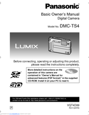 Panasonic Lumix DMC-TS4 Basic Owner's Manual