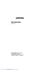 Compaq SLR Tape Drive User Manual