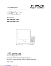 Hitachi HDF-1002 User Manual
