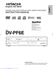 Hitachi DV-PF6E Instruction Manual