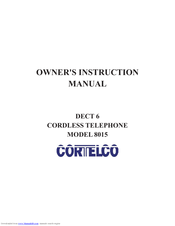 Cortelco 8015 Owner's Instruction Manual