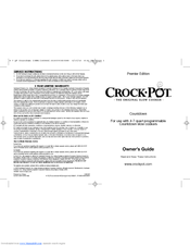Crock-Pot Countdown Owner's Manual