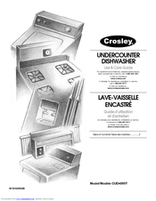 Crosley CUD4000T Use & Care Manual
