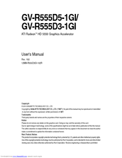 Gigabyte GV-R557D5-1GI User Manual