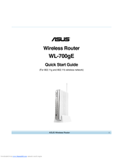 Asus WL-700GE - Wireless Router Quick Start Manual