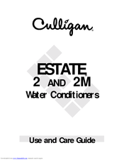 Culligan ESTATE 2M Use And Care Manual