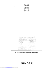 Singer 7033 Instruction Manual