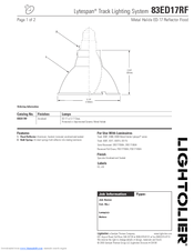 Lightolier Lytespan 83ED17RF Specification