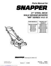 Snapper MR216015BV Parts Manual