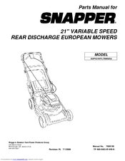 Snapper ESPV21675 (7800253) Parts Manual