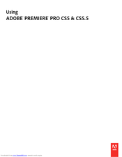 Adobe Premiere Pro CS5.5 Using Manual