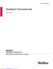 Mcafee VCLCDE-AA-DA - VirusScan Command Line Scanner Standard Product Manual