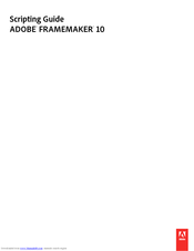 Adobe FRAMEMAKER 10 Manual