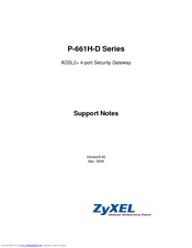 ZyXEL Communications P-661H-D Series Support Notes