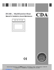 CDA SV 210 Manual For Installation, Use And Maintenance