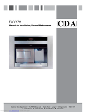 CDA FWV470 for Manual For Installation, Use And Maintenance
