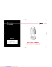 Deni 5540 Instructions For Proper Use And Care Manual